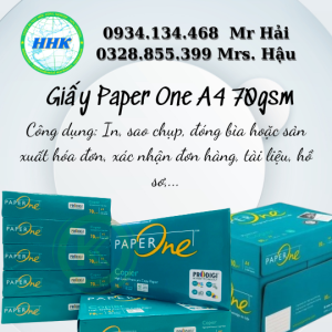 Giấy Paper One A4 70 gsm