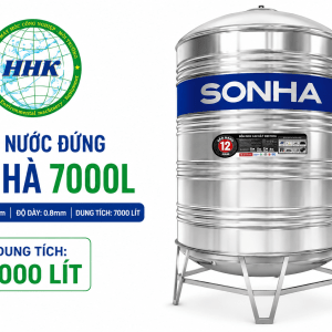 Bồn Nước Sơn Hà 7000L Đứng ∅1700 dày 0.8mm