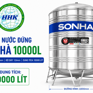 Bồn Nước Sơn Hà 10000L Đứng ∅2200 dày 1.0mm