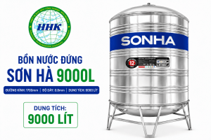 Bồn Nước Sơn Hà 9000L Đứng ∅1700 dày 0.8mm