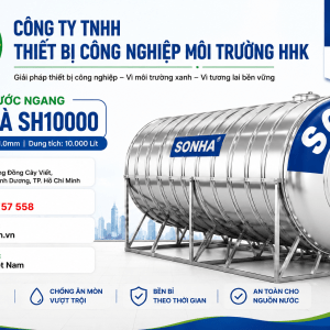Bồn nước ngang Sơn Hà SH10000 10.000L ∅1700 dày 1.0mm