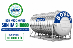 Bồn nước ngang Sơn Hà SH10000 10.000L ∅1700 dày 1.0mm