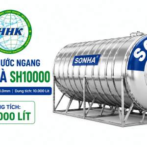 Bồn nước ngang Sơn Hà SH10000 10.000L ∅1700 dày 1.0mm
