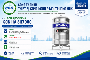 Bồn Nước Sơn Hà 7000L Đứng ∅1700 dày 0.8mm