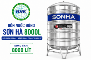 Bồn Nước Sơn Hà 8000L Đứng ∅1700 dày 0.8mm