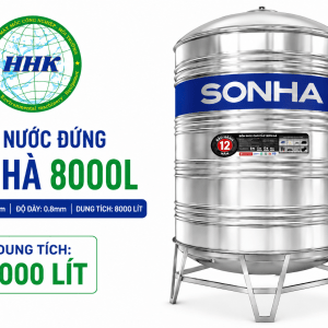 Bồn Nước Sơn Hà 8000L Đứng ∅1700 dày 0.8mm