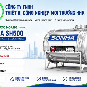 Bồn Nước Inox Sơn Hà 500L Ngang