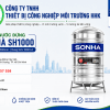 Bồn nước Inox 1000L Sơn Hà đứng (Φ960)