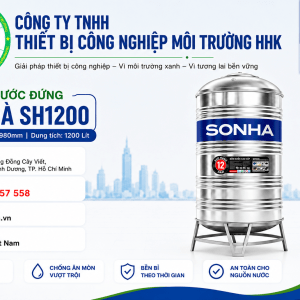 Bồn nước đứng Sơn Hà 1200L đứng (Φ980)