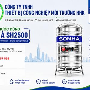 Bồn nước inox Sơn Hà 2500L đứng (Φ1140)