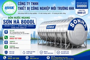 Bồn Nước Sơn Hà 8000L Ngang ∅2200 dày 1.0mm