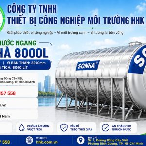 Bồn Nước Sơn Hà 8000L Ngang ∅2200 dày 1.0mm