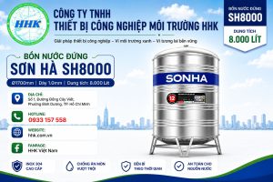 Bồn Nước Sơn Hà 8000L Đứng ∅1700 dày 1.0 mm