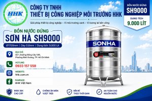 Bồn Nước Sơn Hà 9000L Đứng ∅1700 dày 0.8mm