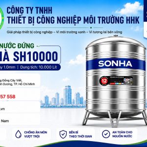 Bồn Nước Sơn Hà 10000L Đứng ∅2200 dày 1.0mm
