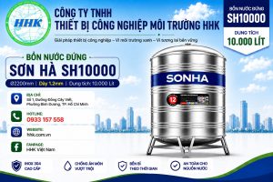 Bồn Nước Sơn Hà 10000L Đứng Ø2200 Dày 1.2mm