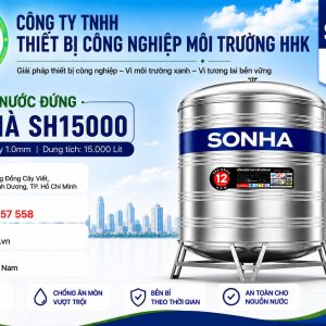 Bồn Nước Sơn Hà 15000L Đứng Ø2200 Dày 1.0mm