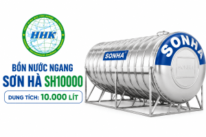 Bồn nước Sơn Hà 10000L ngang ∅1700 dày 0.8mm