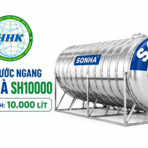 Bồn nước Sơn Hà 10000L ngang ∅1700 dày 0.8mm