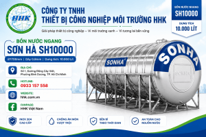 Bồn nước Sơn Hà 10000L ngang ∅1700 dày 0.8mm