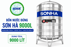 Bồn Nước Sơn Hà 9000L Đứng Ø1700 Dày 1.0mm
